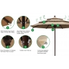 11Ft 3 Tiers Patio Market Umbrella detail